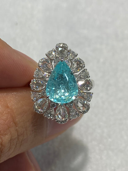 Natural Paraiba Tourmaline 3.66ct Ring / Pendant