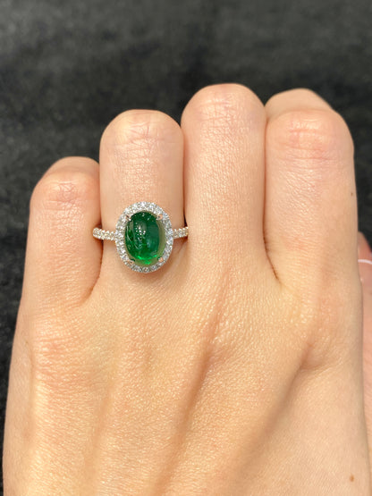 Natural Tsavorite Green Garnet 4.10ct Ring
