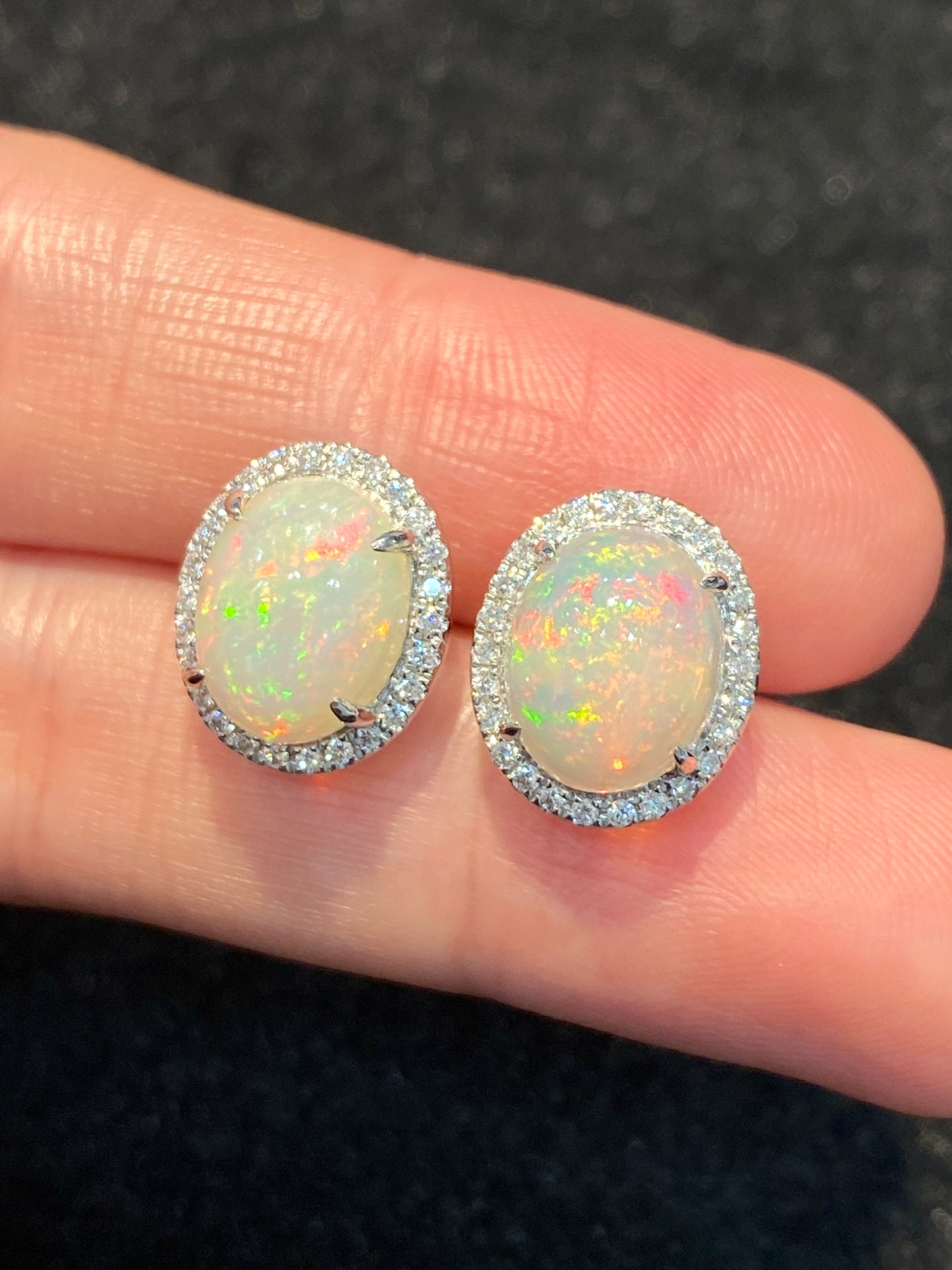 Natural Opal 3.91ct Earrings