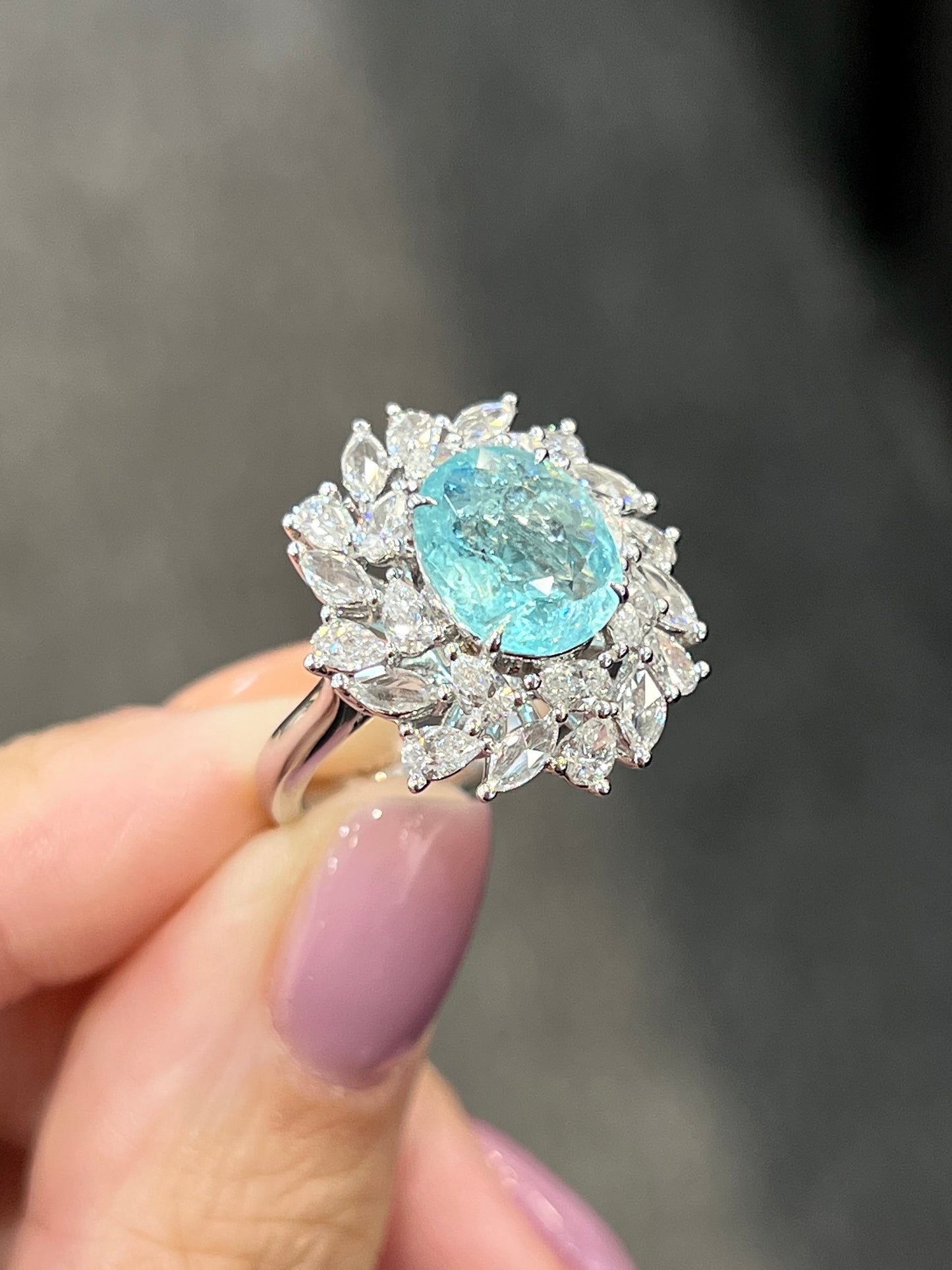 Natural Paraiba Tourmaline 2.25ct Ring