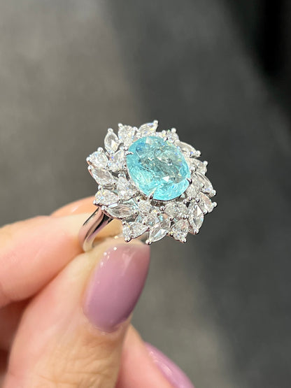 Natural Paraiba Tourmaline 2.25ct Ring