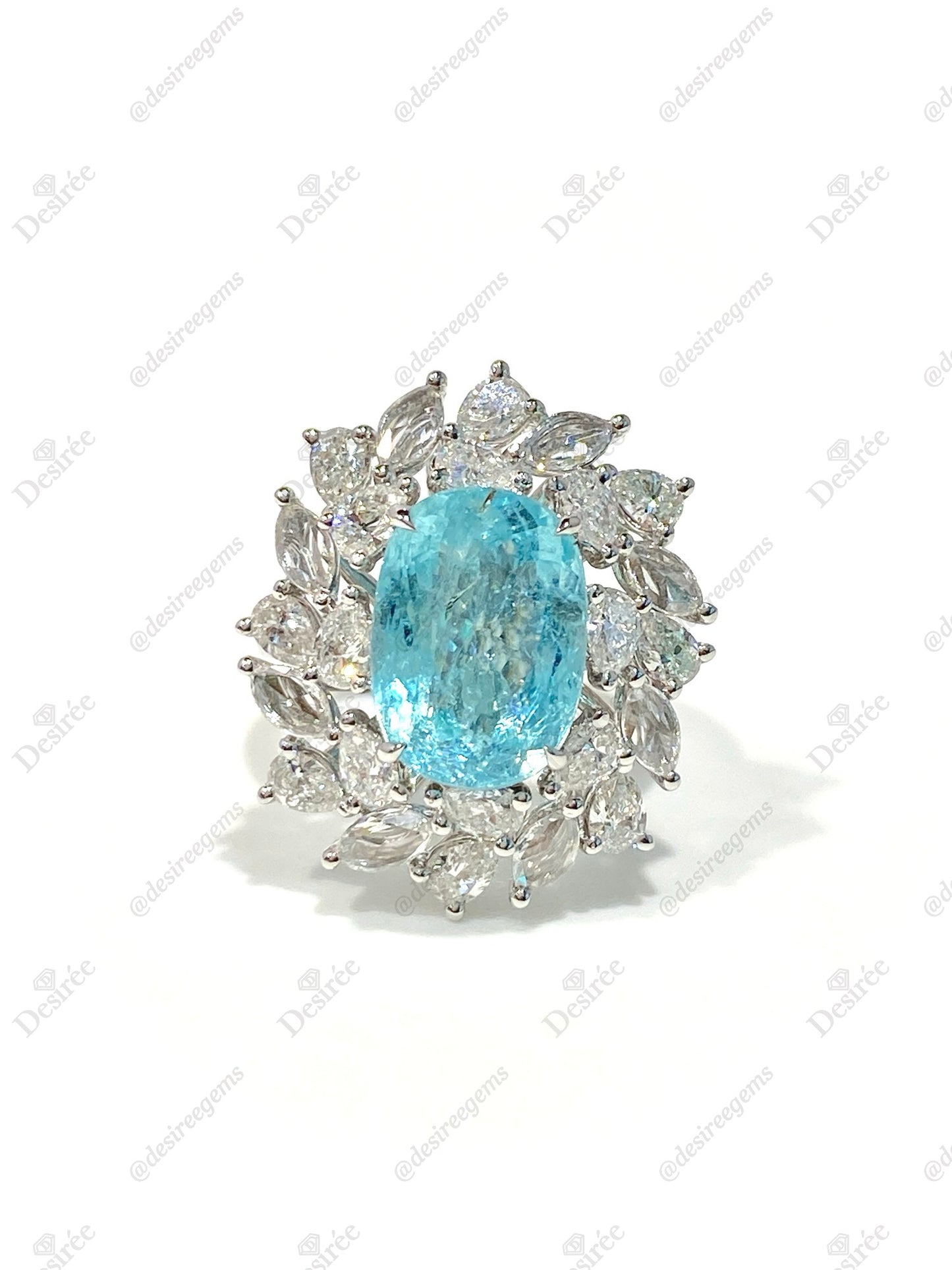 Natural Paraiba Tourmaline 5.74ct Ring