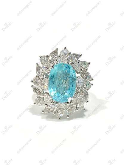 Natural Paraiba Tourmaline 5.74ct Ring