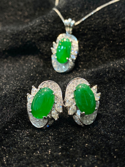 Natural Type A Jadeite Earrings