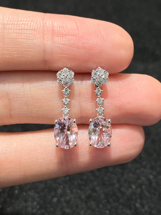 Natural Morganite 2.47ct Earrings