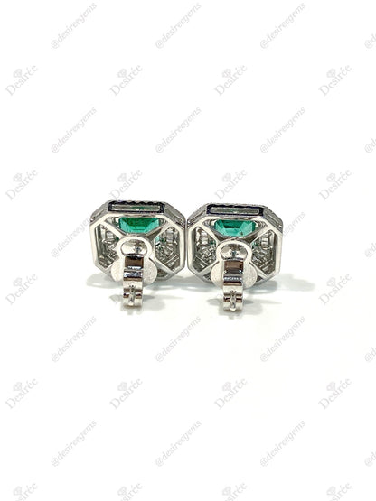 Natural Emerald 3.08ct Earrings