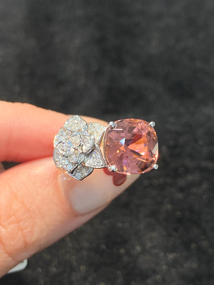 Natural Pink Tourmaline 4.42ct Ring