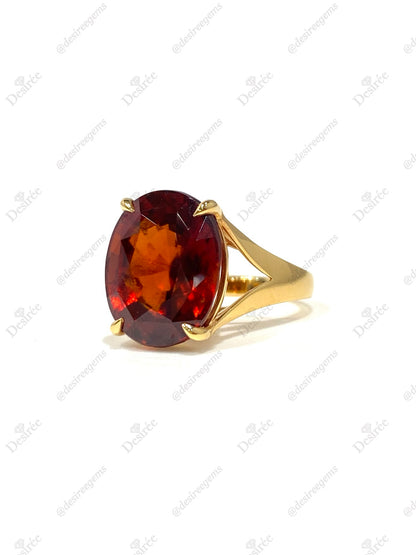 Natural Spessartite Garnet 11.87ct Ring