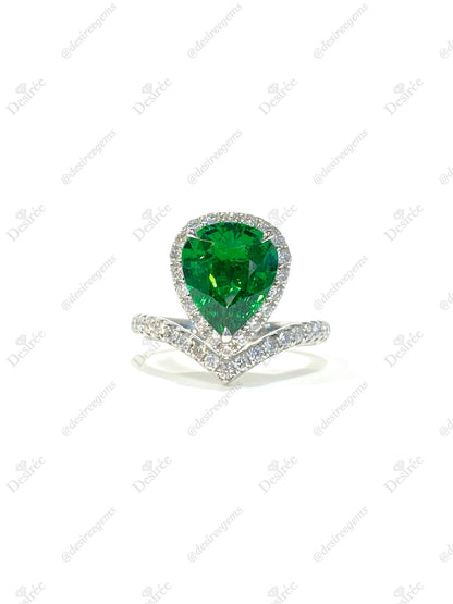 Natural Tsavorite Green Garnet 3.11ct Ring