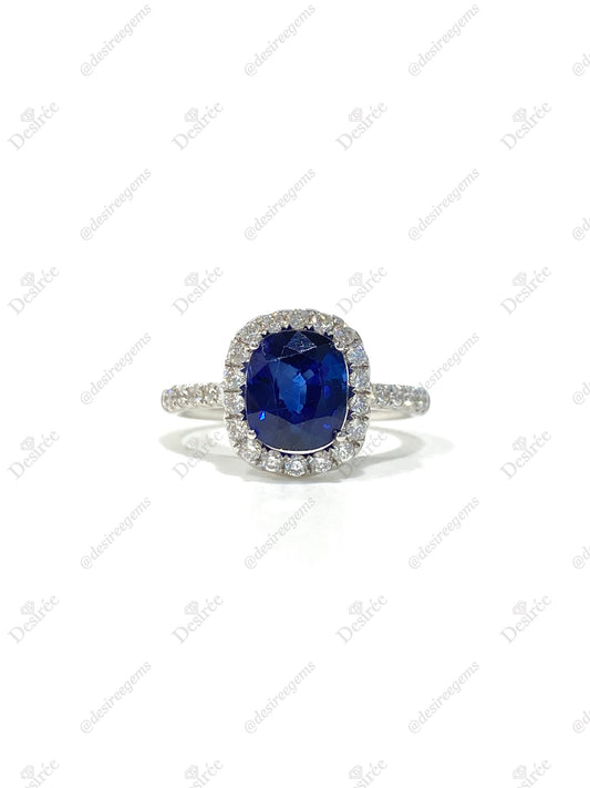 Natural Blue Sapphire 2.81ct Ring