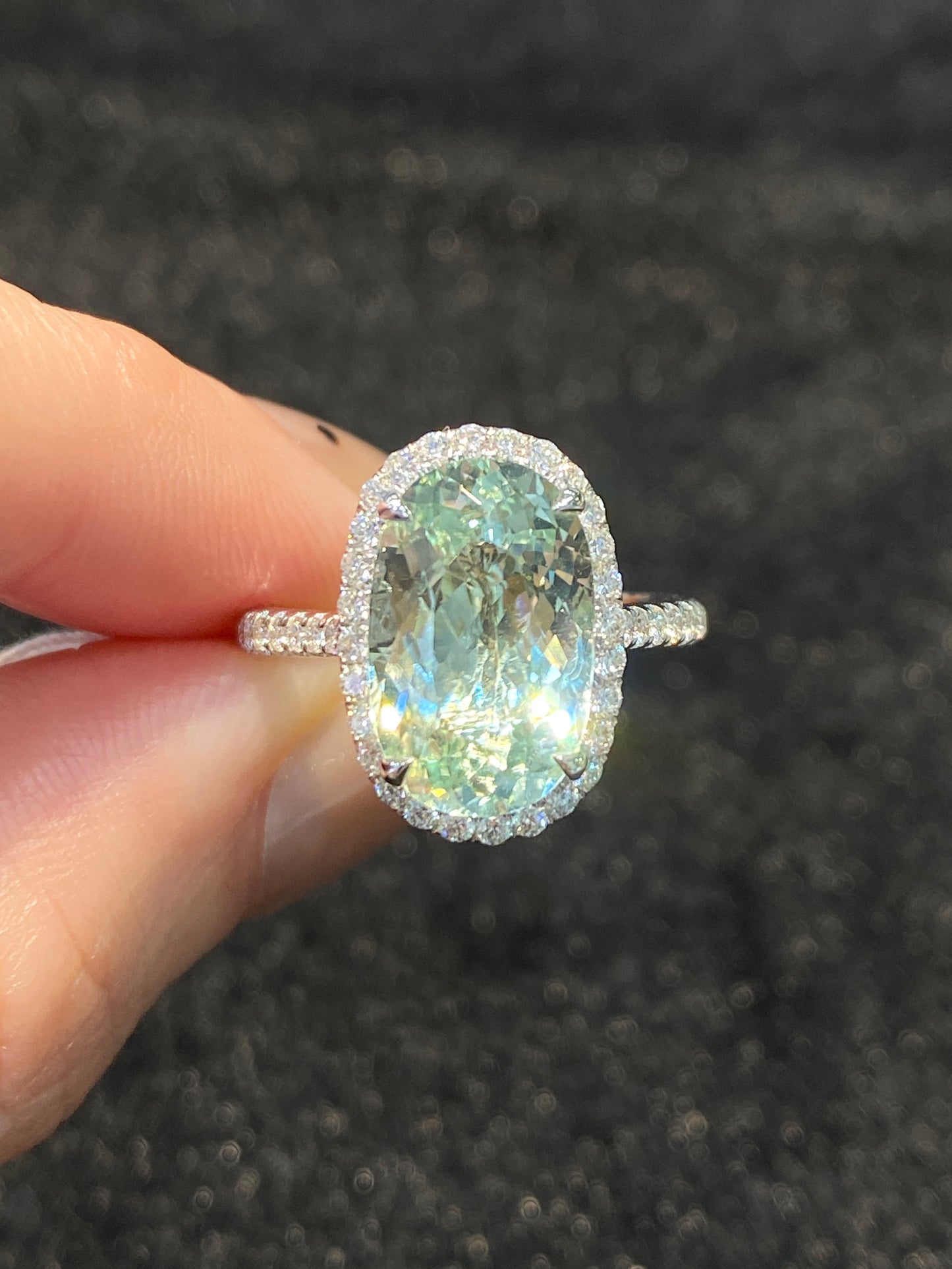 Natural Green Tourmaline 4.36ct Ring