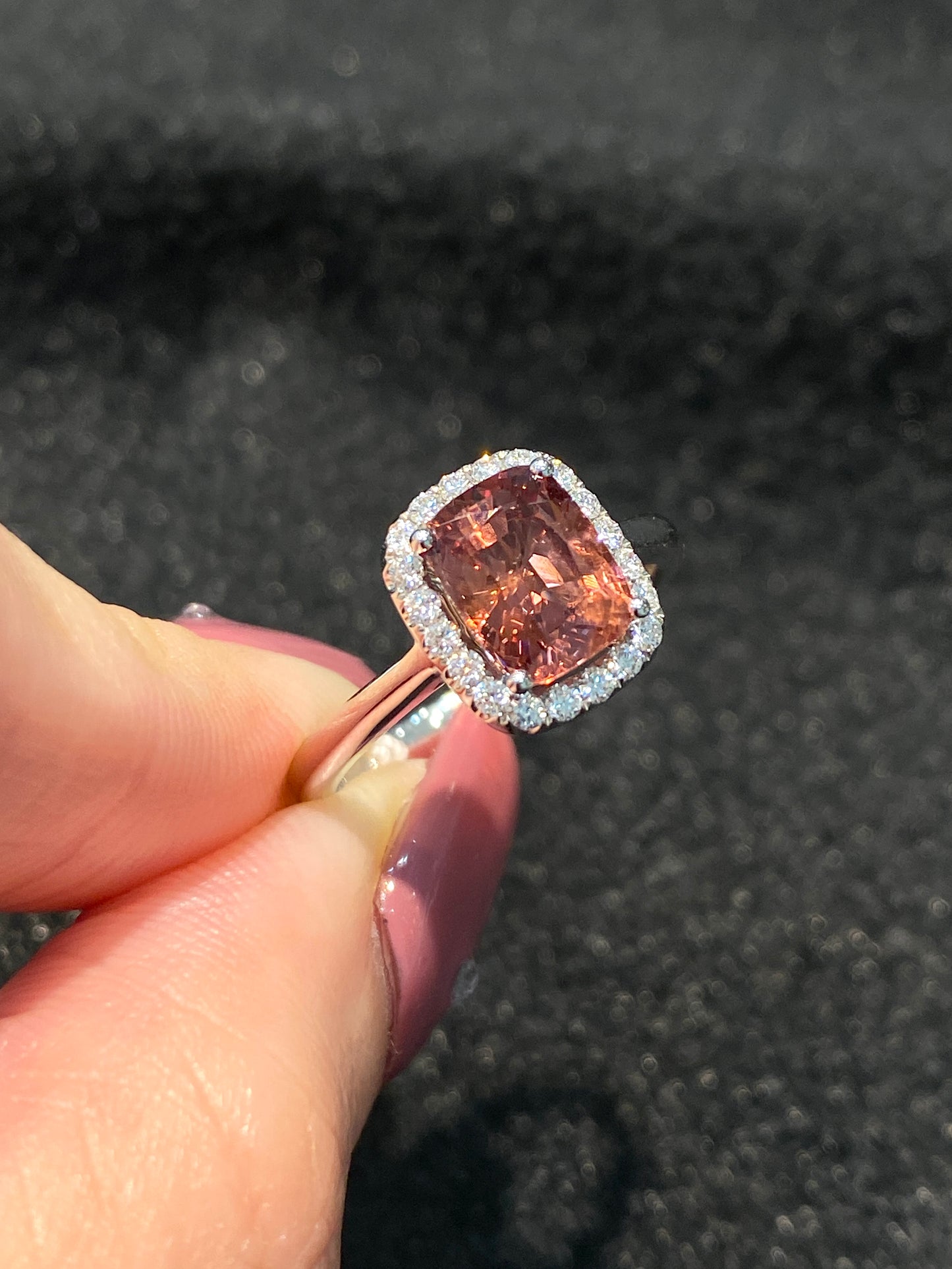 Natural Orange Spinel 1.70ct Ring