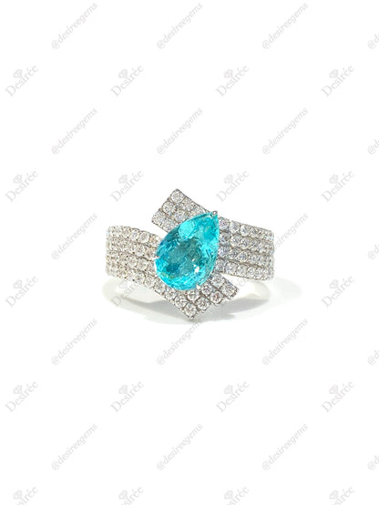 Natural Paraiba Tourmaline 1.45ct Ring