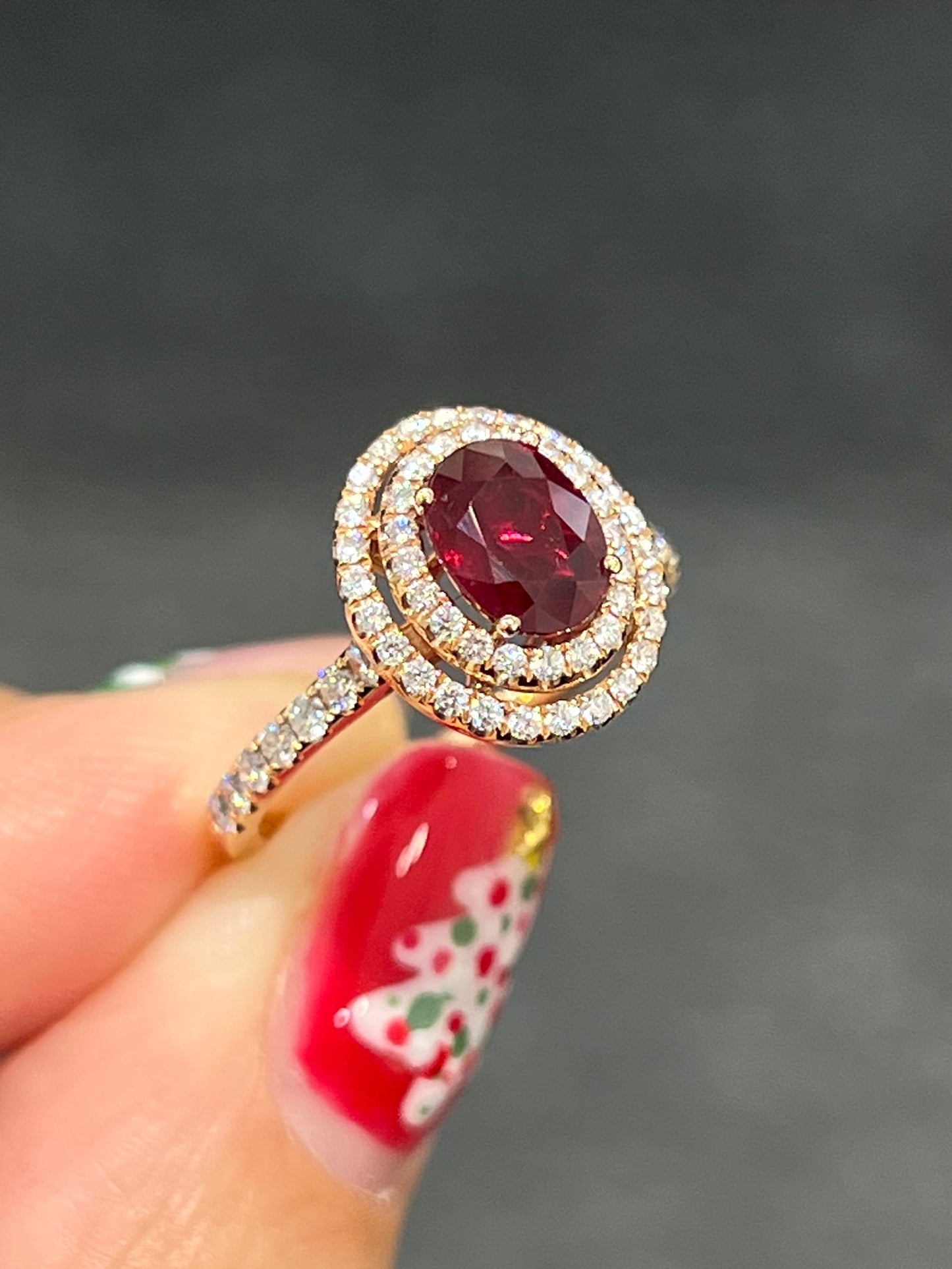Natural Unheated Ruby 1.04ct Ring