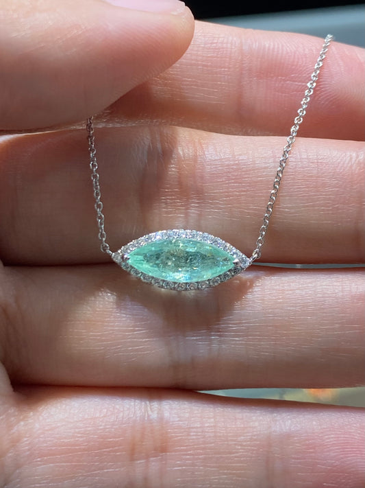 Natural Paraiba Tourmaline 2.16ct Necklace