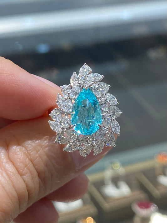 Natural Paraiba Tourmaline 2.48ct Ring