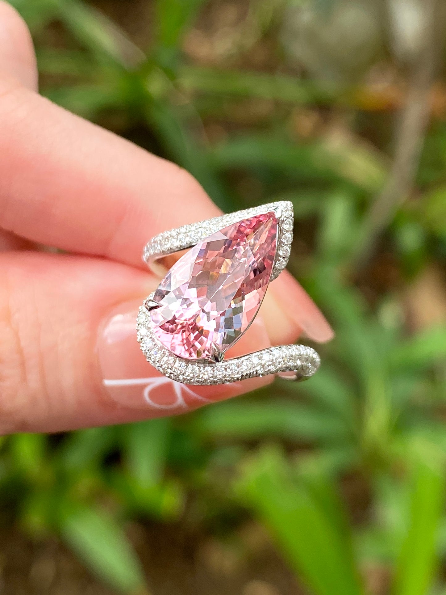 Natural Morganite 3.73ct Ring