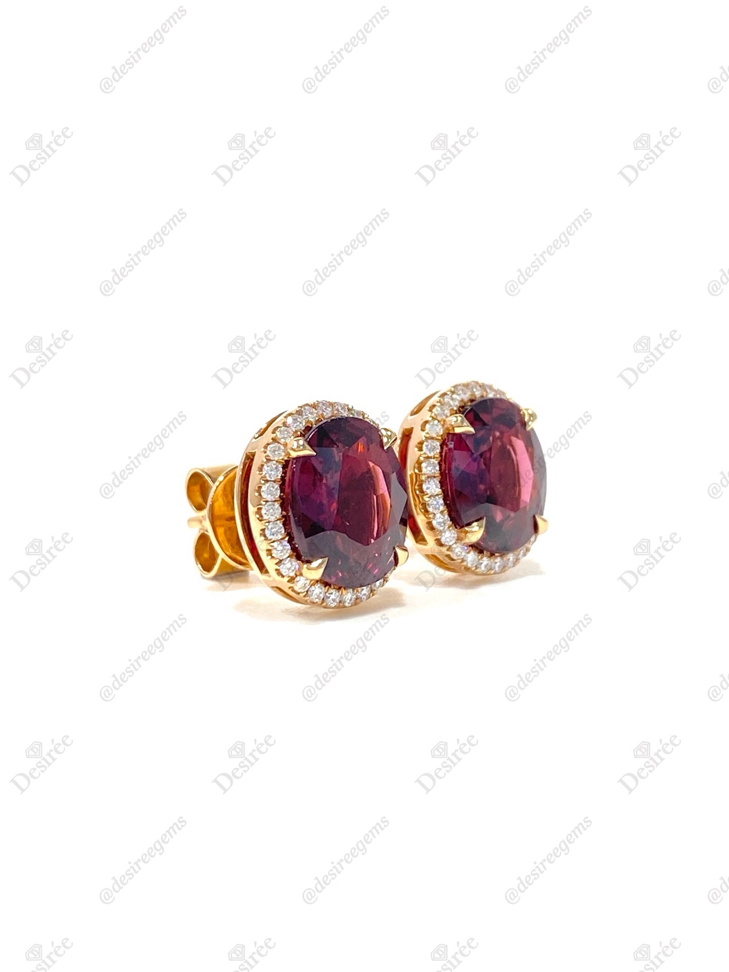 Natural Red Garnet 4.67ct Earrings
