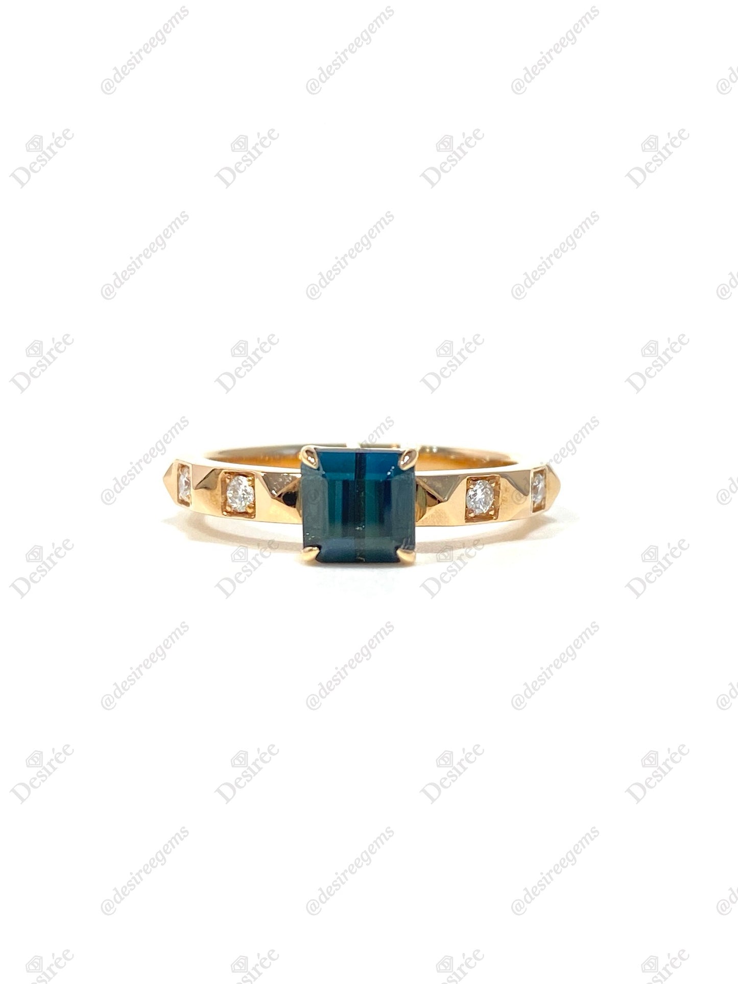 Natural Indicolite Blue Tourmaline 1.25ct Ring