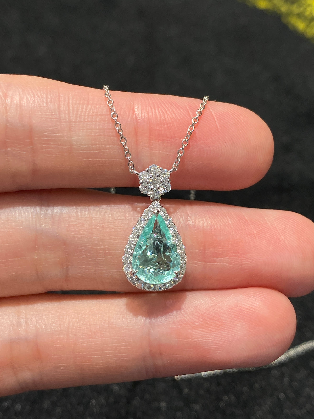 Natural Paraiba Tourmaline 1.52ct Necklace
