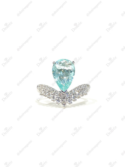Natural Paraiba Tourmaline 1.67ct Ring