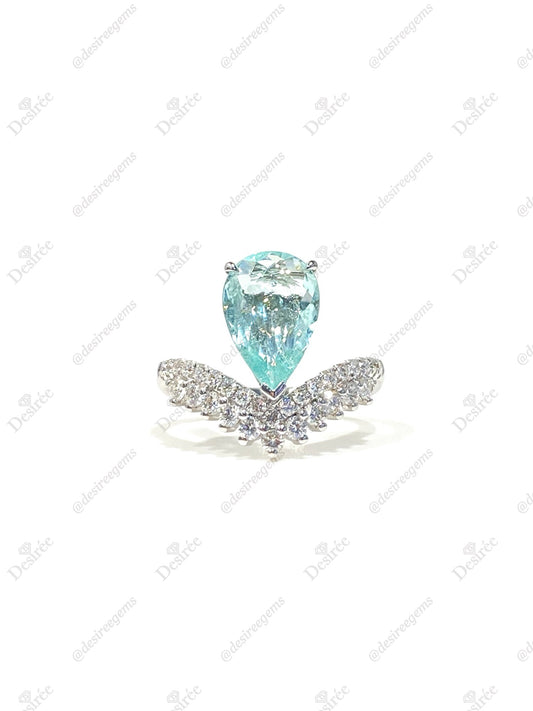 Natural Paraiba Tourmaline 1.67ct Ring