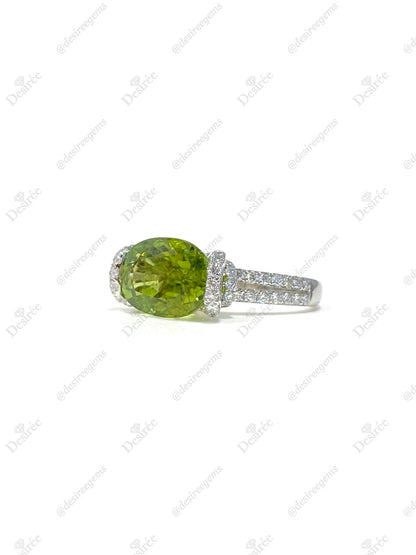 Natural Green Tourmaline 4.28ct Ring