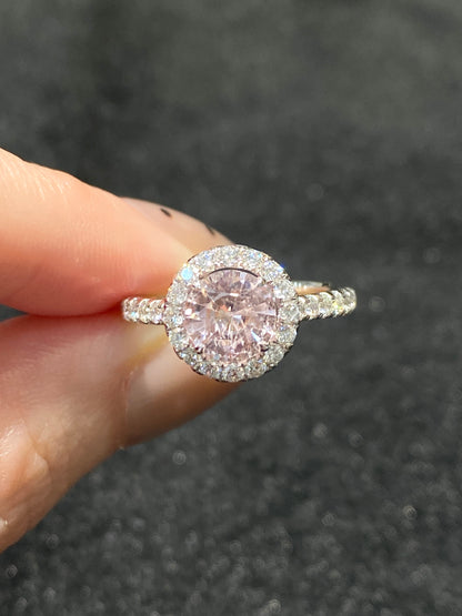 Natural Unheated Peach Sapphire 1.38ct Ring