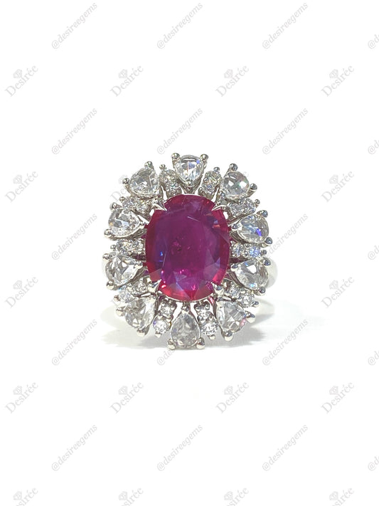 Natural Unheated Ruby 3.11ct Ring