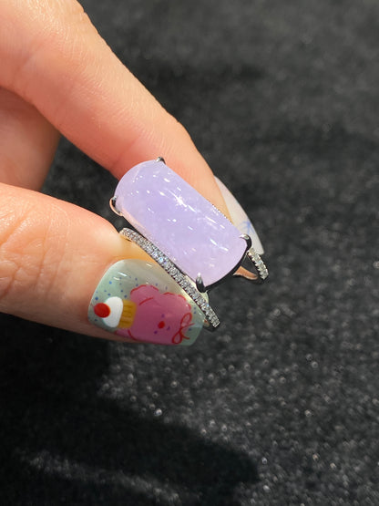 Natural Type A Lavender Jadeite Ring