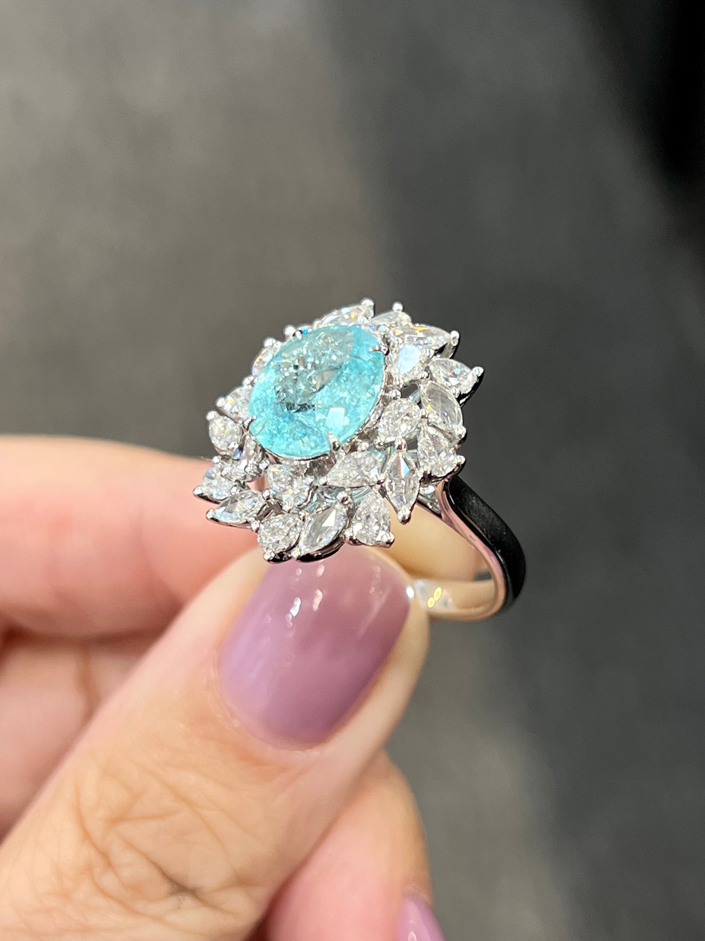 Natural Paraiba Tourmaline 2.25ct Ring