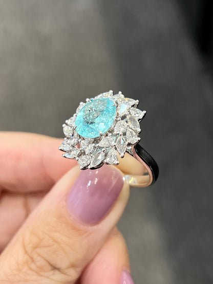 Natural Paraiba Tourmaline 2.25ct Ring