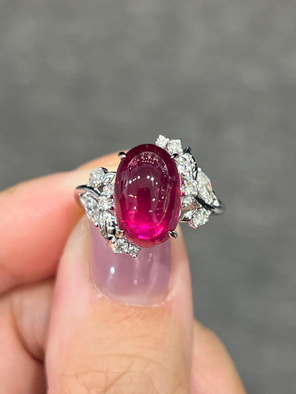 Natural Rubellite Tourmaline Ring 5.60ct