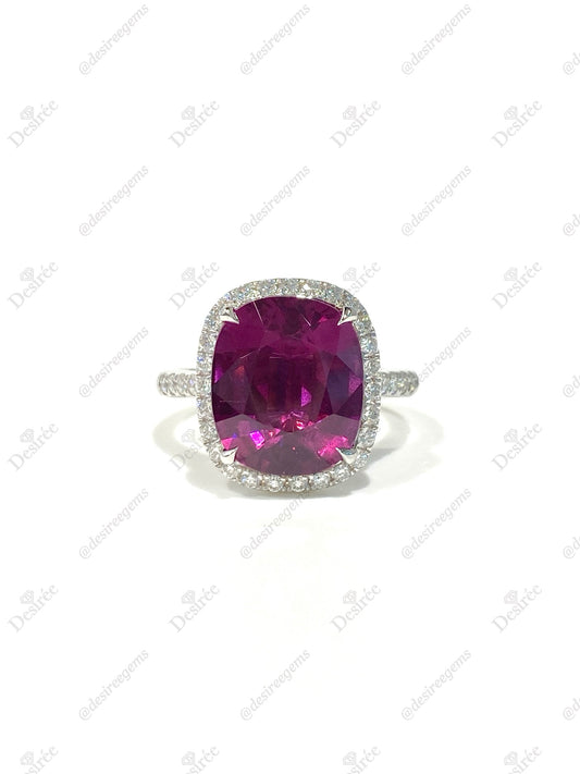 Natural Rhodolite Garnet 6.55ct Ring