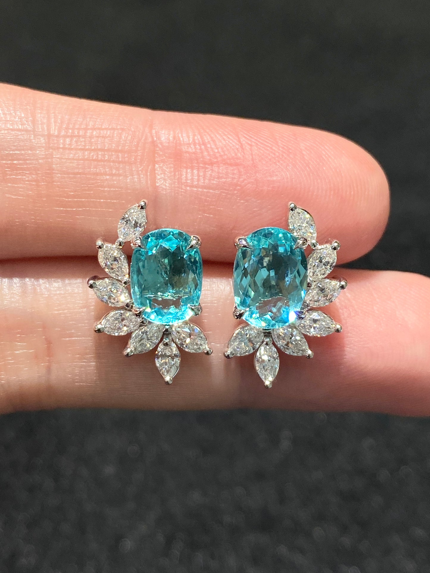 Natural Paraiba Tourmaline 3.20ct Earrings
