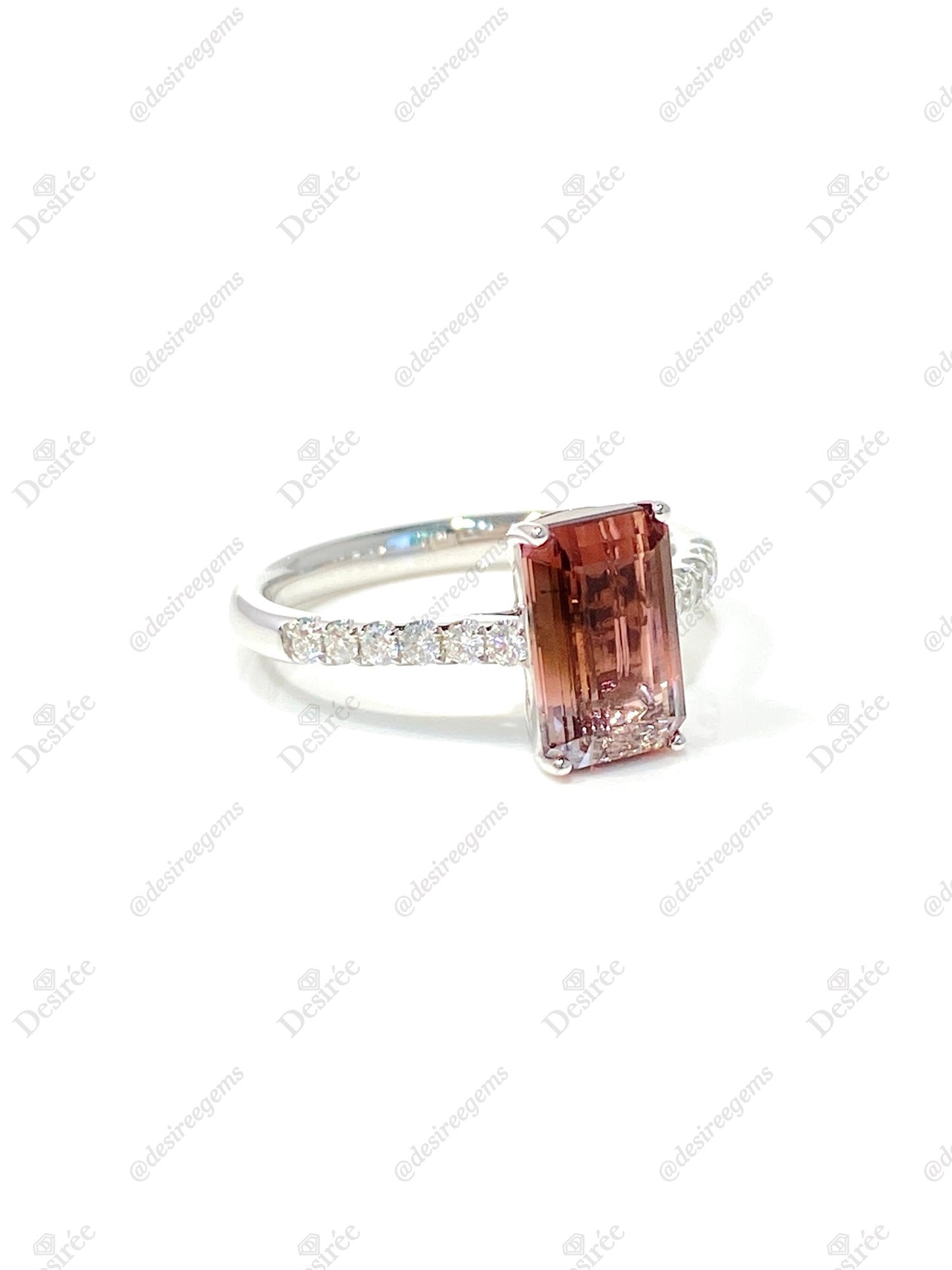 Natural Bi-color Tourmaline 2.00ct Ring