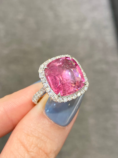 Natural Pink Tourmaline 6.85ct Ring