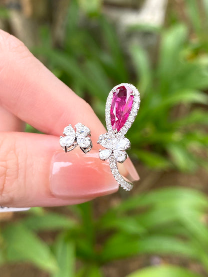 Natural Unheated Pigeon’s Blood Ruby 1.22ct Ring