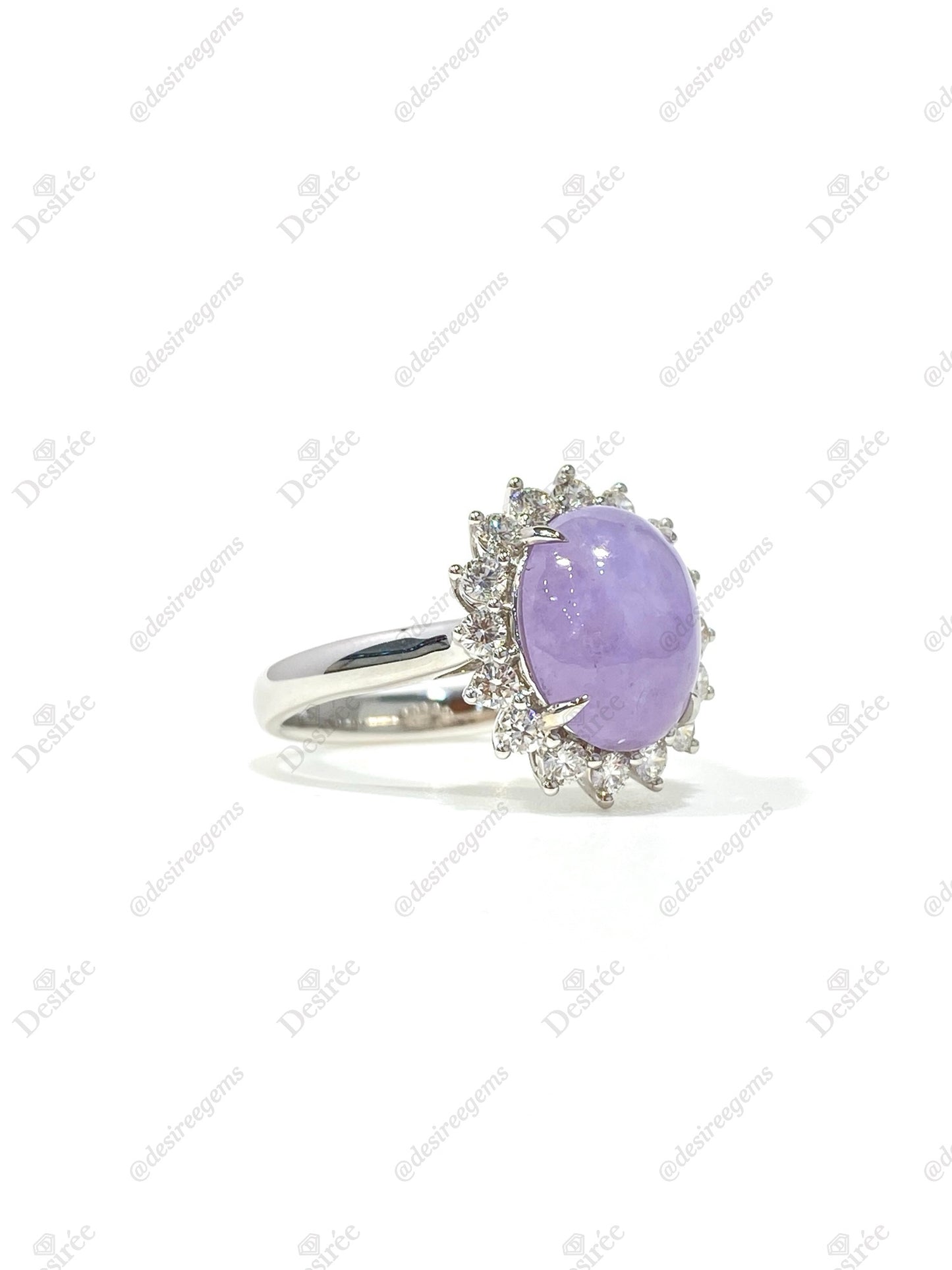 Natural Type A Lavender Jadeite Ring