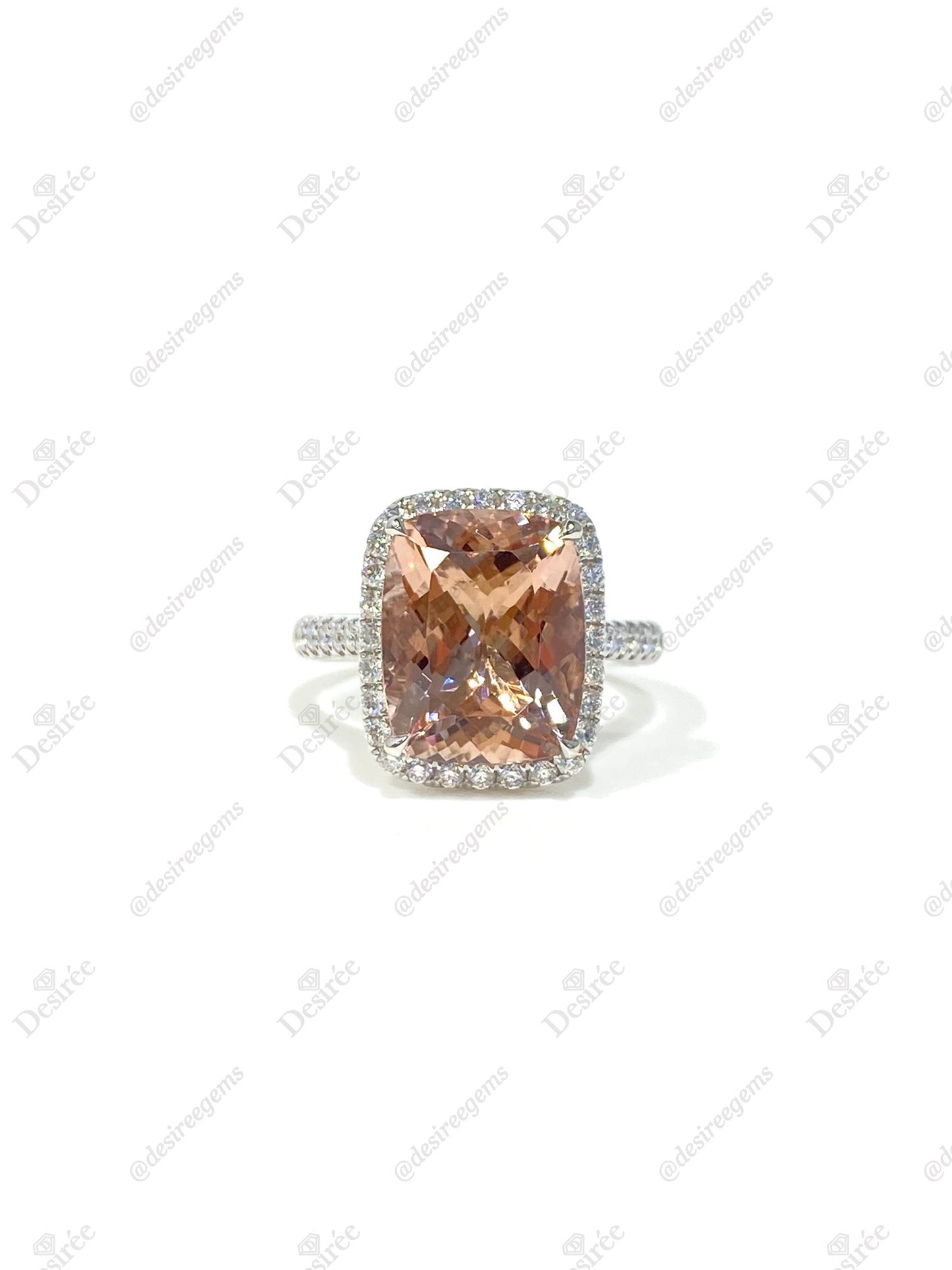 Natural Morganite 4.68ct Ring
