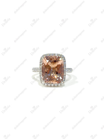 Natural Morganite 4.68ct Ring
