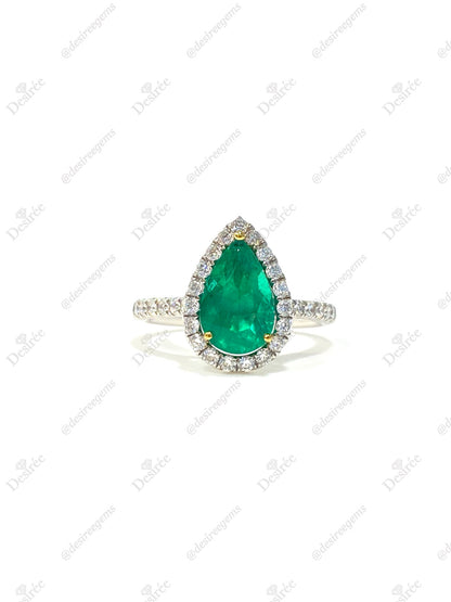 Natural Colombian Emerald 1.68ct Ring