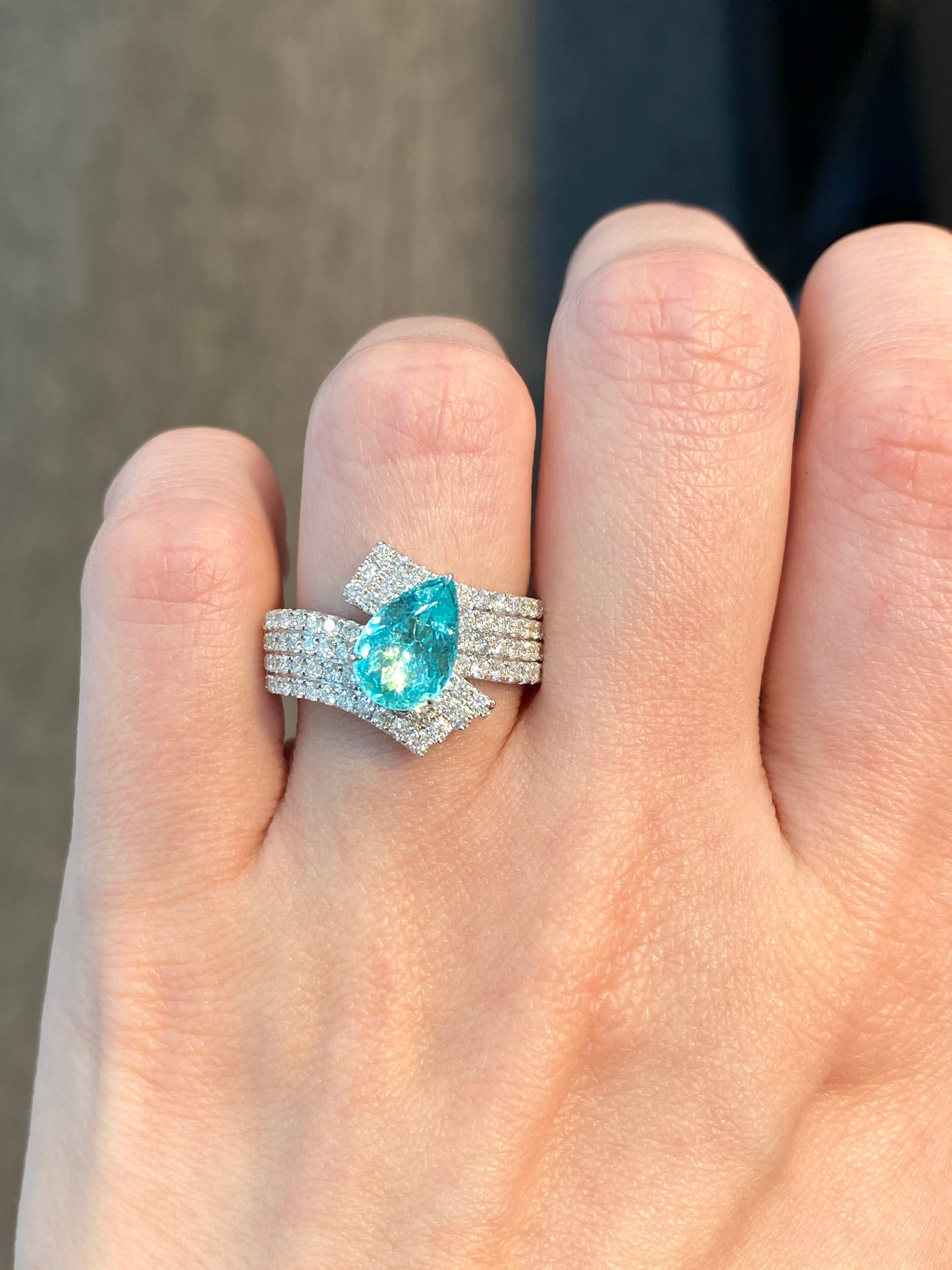 Natural Paraiba Tourmaline 1.45ct Ring