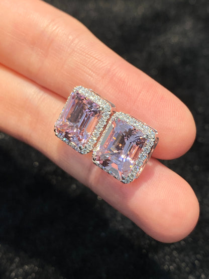 Natural Morganite 6.55ct Earrings