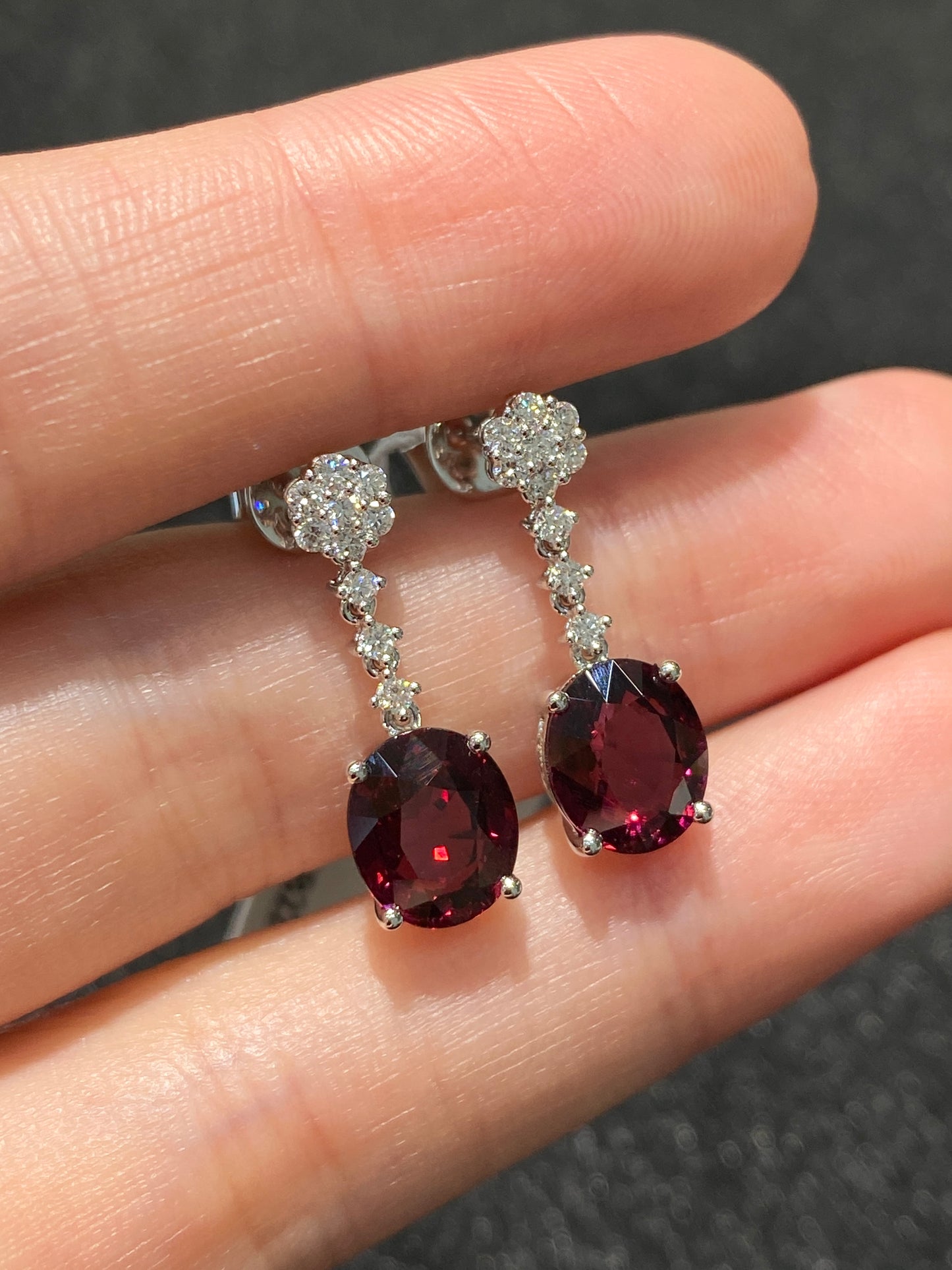 Natural Red Garnet 4.84ct Earrings