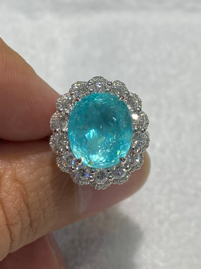 Natural Paraiba Tourmaline 7.85ct Ring