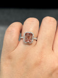 Natural Tourmaline 3.31ct Ring Set With Natural Diamonds In 18K White Gold Singapore Gemstone Fine Jewellery