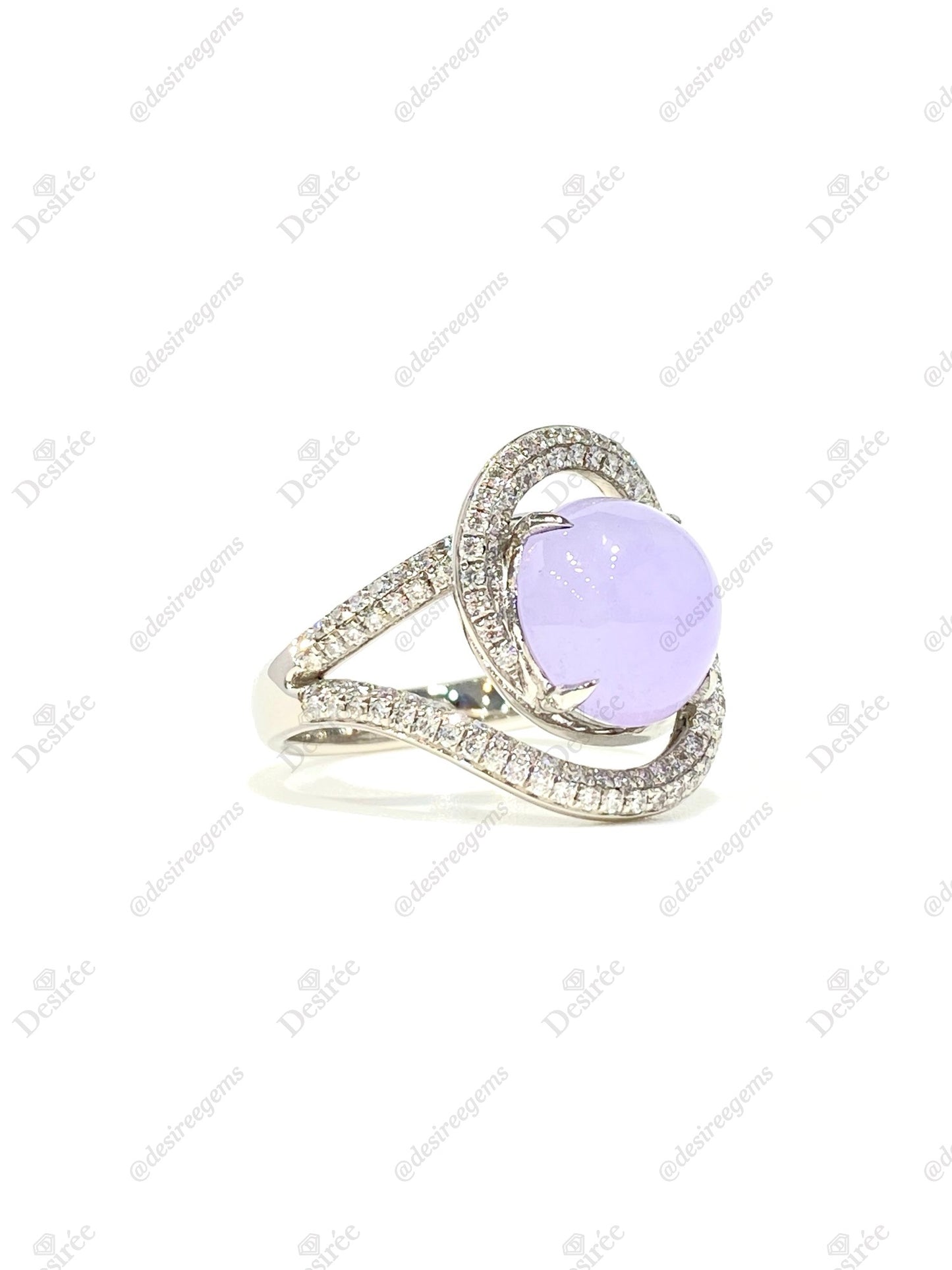 Natural Type A Lavender Jadeite Ring