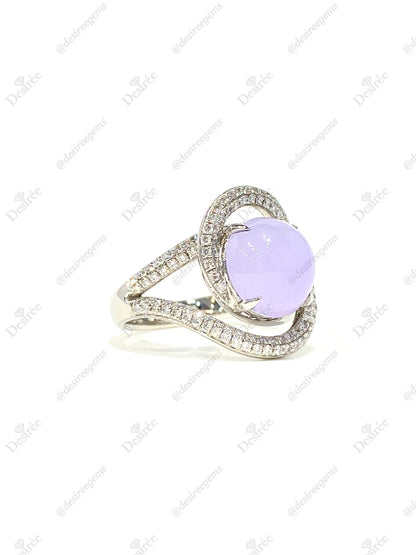 Natural Type A Lavender Jadeite Ring