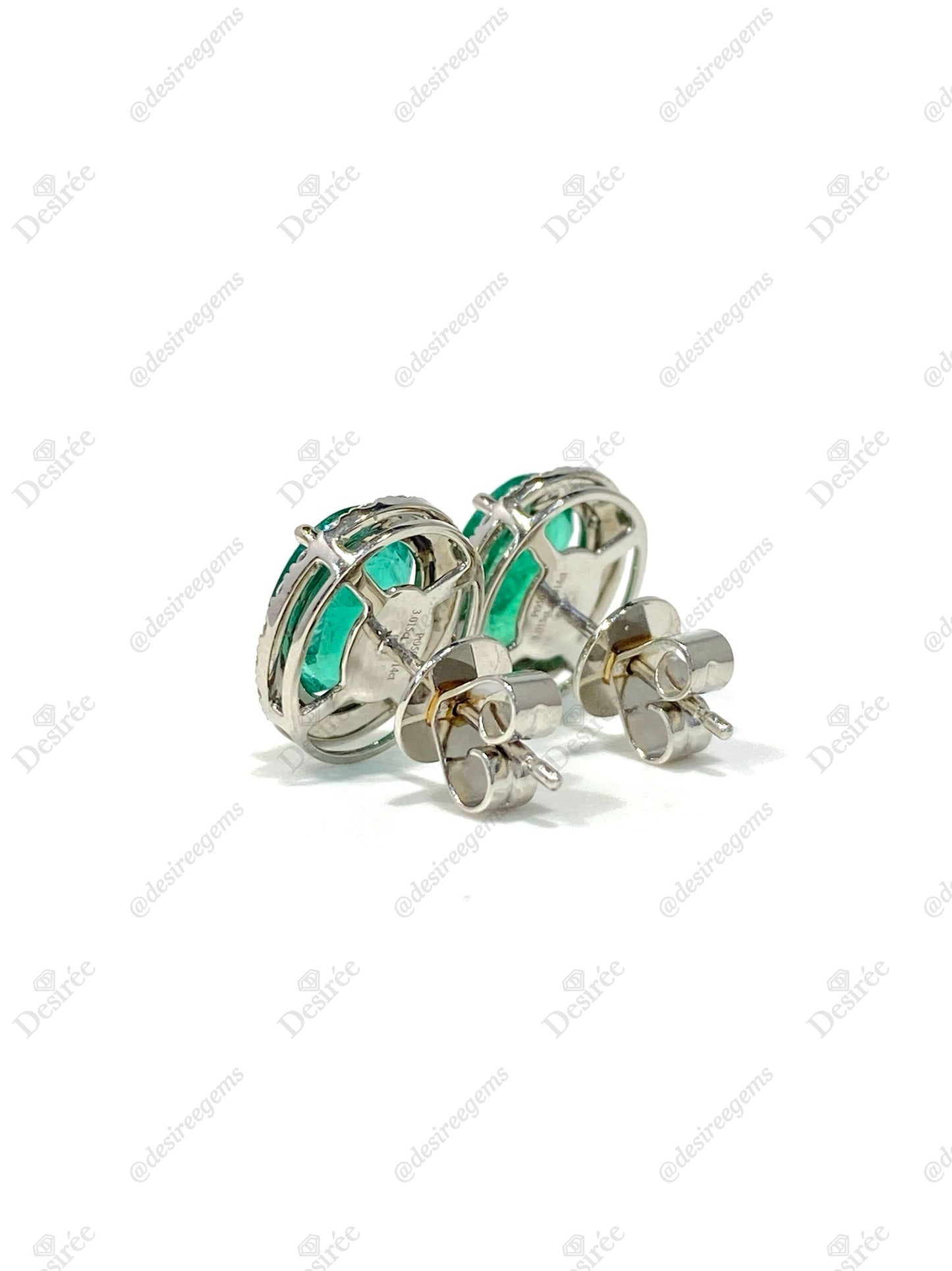 Natural Emerald 3.01ct Earrings